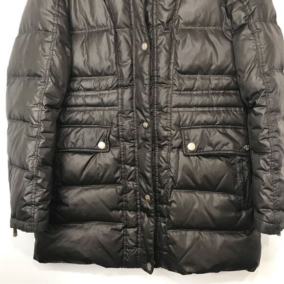 Vince Camuto Olive Green Quilted Faux Fur Collar Long Winter Jacket - Picture 4 of 16